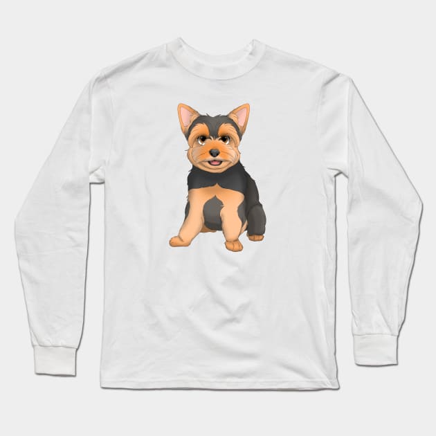 Yorkshire Terrier Dog Long Sleeve T-Shirt by millersye